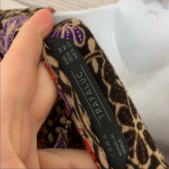 Zara Trafaluc floral long sleeve boho peasant top - Picture 5 of 5